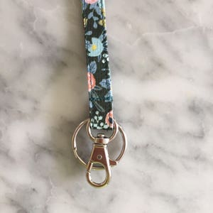 Rifle Paper Co Floral Hunter Green Lanyard Floral Lanyard Teacher lanyard image 5