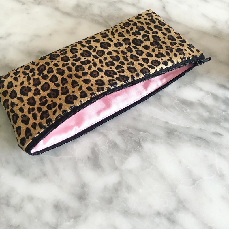 Cheetah Pencil Zipper Pouch Zipper Bag Make up Bag Zipper - Etsy