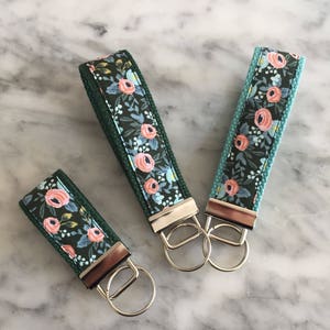 Rifle Paper Co Floral Hunter Green Lanyard Floral Lanyard Teacher lanyard image 7