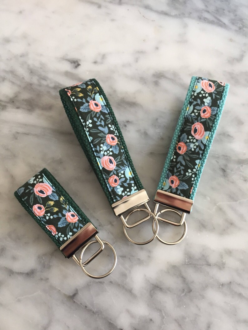 Rifle Paper Co Floral Hunter Green Lanyard Floral Lanyard Teacher lanyard image 7