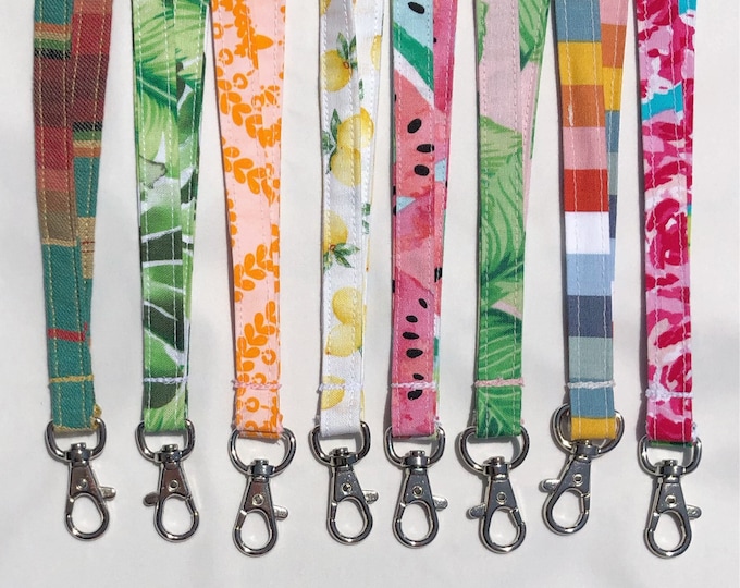 Summer Fabric Lanyards- Summer Lanyards- Bright Lanyard- Stripe Lanyard ...