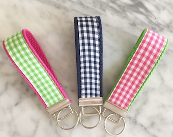 Gingham Key Fob- Regular- You Chose Colors