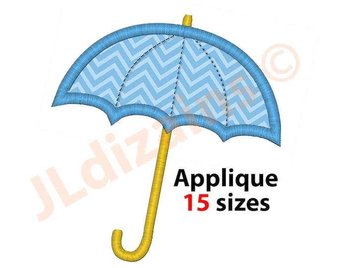 Umbrella Applique Design. Umbrella Embroidery Design. Etsy