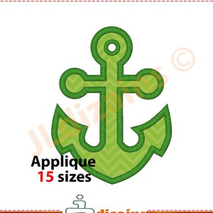 Ancorar projeto applique. design de máquina de bordar - download imediato - 15 tamanhos. applique âncora. desenho de bordado Anchor