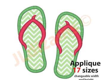 Flip Flops Applique Design. Flip flops embroidery design. Embroidery flip flop. Flip-flop applique embroidery. Machine embroidery design.