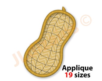 Peanut Applique Design. Peanut embroidery design. Nut applique design. Nut embroidery design Embroidery design nut Machine embroidery design