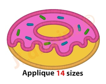 Doughnut Applique Design. Doughnut embroidery design. Donut applique design. Embroidery design donut. Doughnut. Machine embroidery design