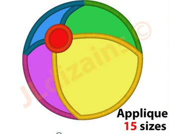 Beach Ball Applique Design. Beach ball embroidery design. Beachball applique design. Beachball embroidery design. Machine embroidery design