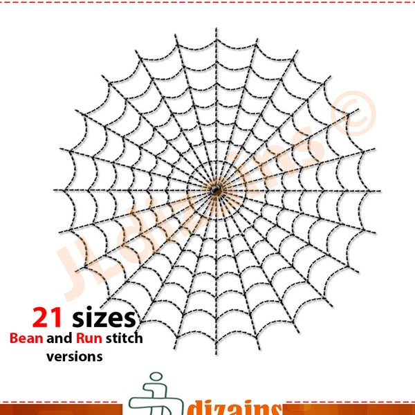 Spinnennetz Stickereientwurf. Maschinenstickerei Design -Sofort 21 Größen Download-. Spiderweb Stickereientwurf. Spider-Stickerei