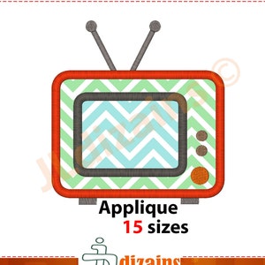 TV Applique Design. TV embroidery design. Embroidery design television. Applique television. Tv embroidery. Machine embroidery design