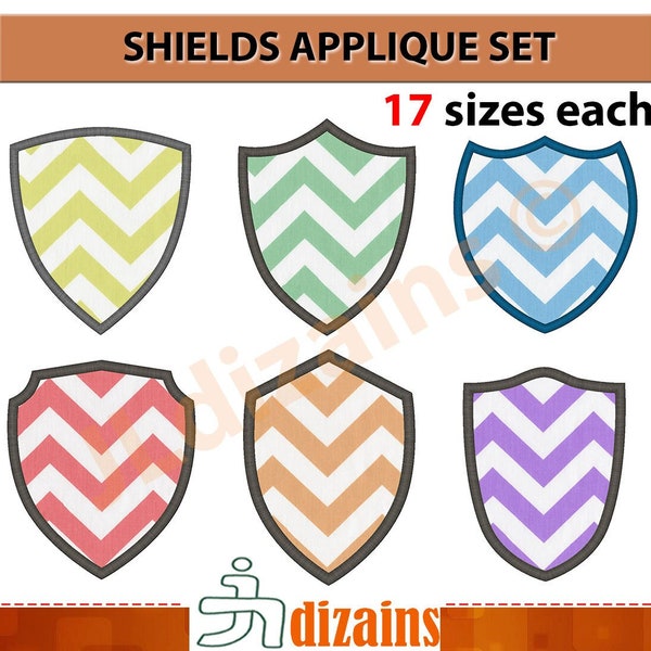 Shield Applique Design Set. Shield embroidery design set. Embroidery design shield. Embroidery applique shield. Machine embroidery design