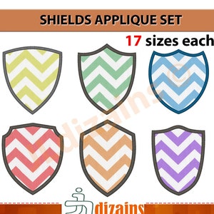 Shield Applique Design Set. Shield embroidery design set. Embroidery design shield. Embroidery applique shield. Machine embroidery design