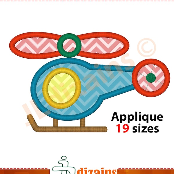 Helicopter Applique - Etsy