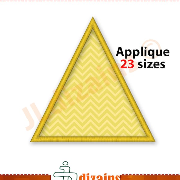 Triangle Applique Embroidery Design. Triangle embroidery design. Triangle applique design. Triangle embroidery machine embroidery design.