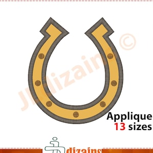 Horseshoe Embroidery Design. Horseshoe applique embroidery design. Good luck applique. Luck embroidery design. Machine embroidery design.