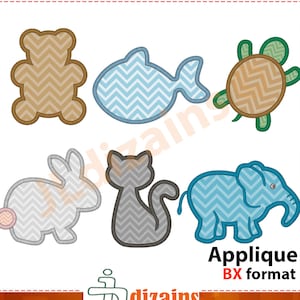 Animals Applique Design Set. Animal embroidery design. Embroidery animal. Bear applique. Turtle embroidery. Machine embroidery designs.