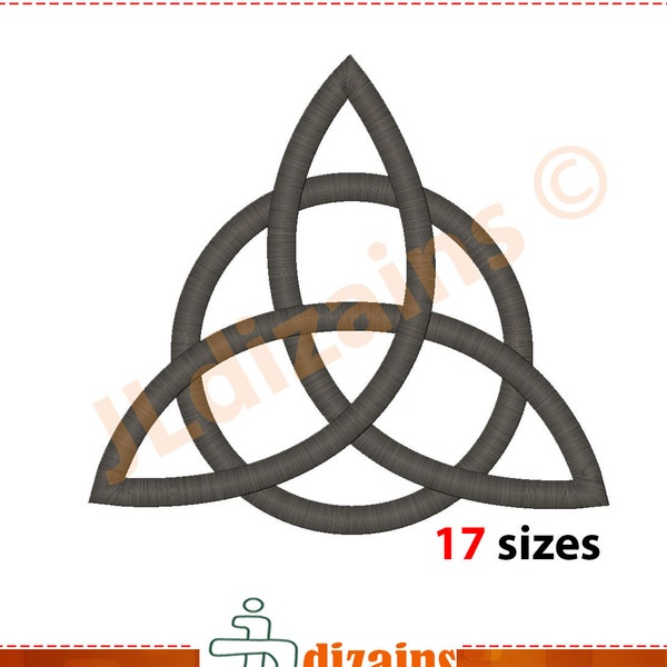 Triquetra Embroidery Design. Trinity knot embroidery. Celtic symbol embroidery. Embroidery designs celtic. Machine embroidery design.