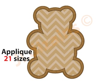 Teddy Bear Applique Design. Bear embroidery design. Embroidery bear. Applique bear. Embroidery applique bear. Machine embroidery design.