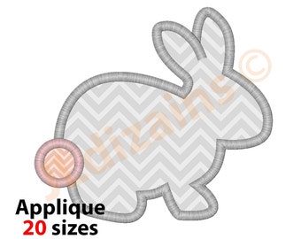 Bunny Applique Design. Bunny embroidery design. Rabbit embroidery. Easter bunny applique. Rabbit applique. Machine embroidery design.