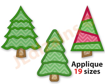 Christmas Tree Applique Design Set. Christmas tree embroidery. Applique design christmas tree. Christmas tree. Machine embroidery design.