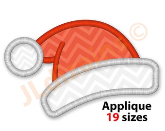 Santa Hat Applique Design. Santa hat embroidery design. Embroidery design santa hat. Applique santa hat. Santa hat Machine embroidery design