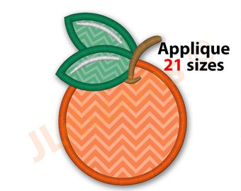 Orange Applikationsentwurf. Maschinenstickerei. 21 Größen enthalten. Orange Stickerei Design. Frucht Applique Design. Stickerei-Design. BX