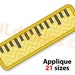 Ruler Applique Design. Ruler Embroidery Design. School Ruler - Etsy