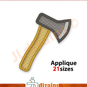 Axe Applique Embroidery Design. Axe machine embroidery design with instant download files. 21 sizes included.