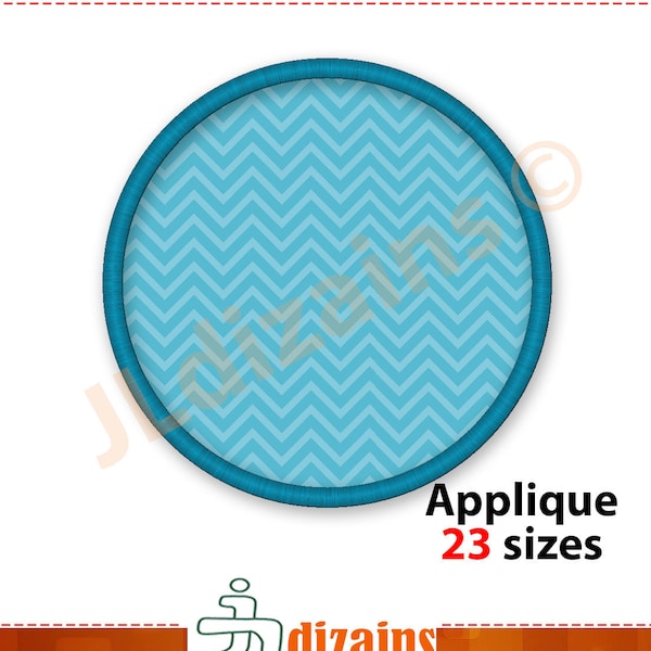 Circle Applique Embroidery Design. Circle machine embroidery design. Circle applique design. Circle shape applique Machine embroidery design