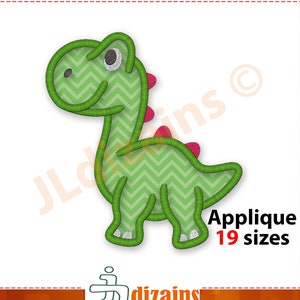 Dinosaurus stoffen borduurontwerp. Ontwerpen met dinosaurusappliqués. Borduurontwerp dinosaurus. Dinosaurus stoffen machineborduurontwerp.