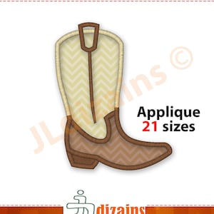 Cowboy Boot Applique Embroidery Design. Cowboy boot embroidery design. Cowboy embroidery designs. Cowboy applique Machine embroidery designs