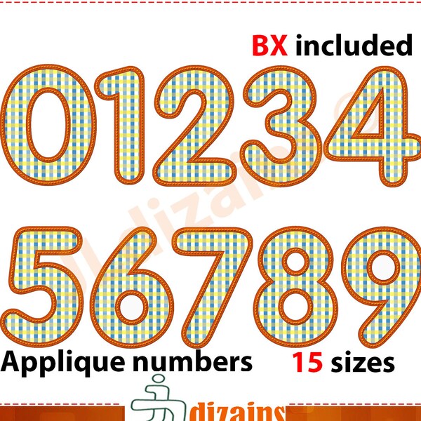 Applique Number set. Embroidery numbers. Birthday numbers embroidery design. Numbers applique design. Machine embroidery design