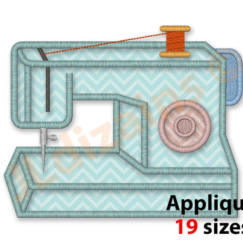 Sewing Machine Applique Embroidery Design. Sewing Machine Etsy