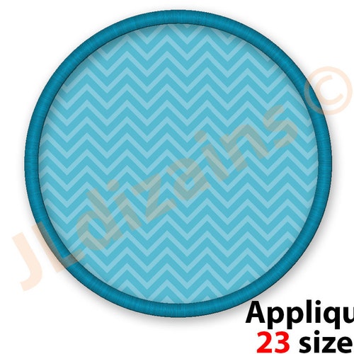 Circle Applique Embroidery Design. Circle Machine Embroidery Etsy