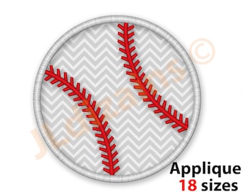 Baseball Embroidery Design – Baseball Applique Machine Embroidery with 18 Sizes for Mini & Large Projects – Instant Download.
