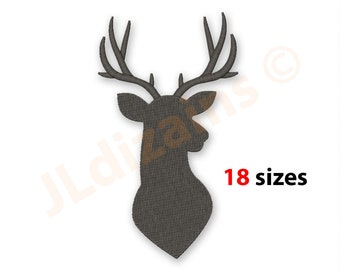 Deer Head Embroidery Design. Deer head embroidery. Buck embroidery design. Deer embroidery design. Buck head machine embroidery design