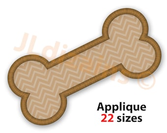 Dog Bone Applique Design. Dog bone embroidery design. Embroidery design bone. Applique design bone. Dog bone. Machine embroidery design.
