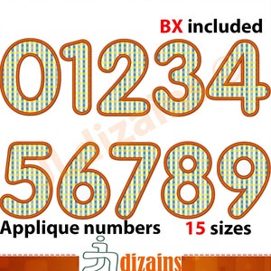 Applique Number set. Embroidery numbers. Birthday numbers embroidery design. Numbers applique design. Machine embroidery design