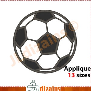Soccer Applique Embroidery Design – Soccer Ball Machine Embroidery File – Multiple Sizes for Soccer Projects – Instant Download.