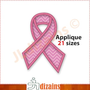 Awareness Ribbon Applique Design. Ribbon embroidery designs. Cancer applique ribbon. Embroidery ribbon. Machine embroidery design.