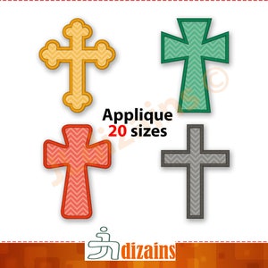 Cross Applique Design Set. Cross embroidery design. Embroidery cross. Applique cross. Christian cross embroidery. Machine embroidery design