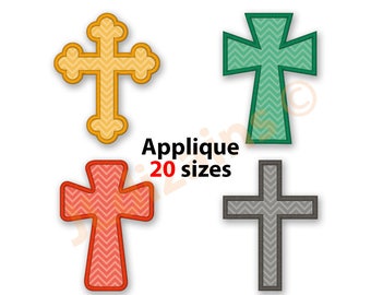 Cross Applique Design Set. Cross embroidery design. Embroidery cross. Applique cross. Christian cross embroidery. Machine embroidery design