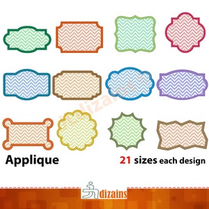 Fancy Frames Applique Design Set. Frames embroidery design set. Embroidery design frames. Frames applique. Machine embroidery design