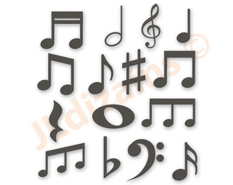 Music notes embroidery set. Treble chef embroidery. Beam note embroidery design. Music embroidery design Notes embroidery Machine embroidery