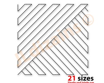 Quilting Block Embroidery Design. Quilt block stipple embroidery. Redwork quilting embroidery design. Quilting machine embroidery design.