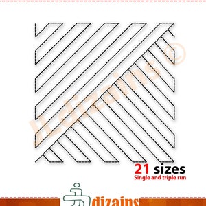 Quilting Block Embroidery Design. Quilt block stipple embroidery. Redwork quilting embroidery design. Quilting machine embroidery design.