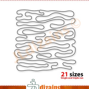 Stipple Quilting Block Embroidery Design. Quilt block embroidery design. Stipple quilt block embroidery design. Machine embroidery design.