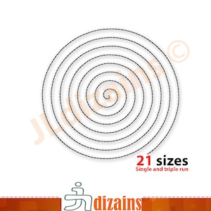 Spiral Quilt Block Embroidery. Spiral quilting block embroidery. Swirl embroidery design. Swirl quilt block machine embroidery design.