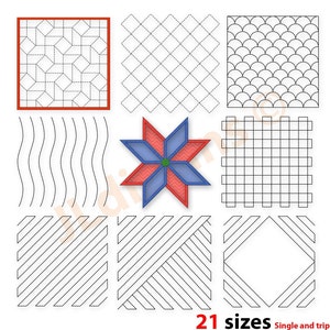 Quilting Background Machine Embroidery Design Set. Quilt block machine embroidery. Machine embroidery designs.