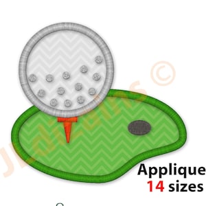 Design Golf applique. la conception de broderie de la machine - TELECHARGER INSTANT - 14 tailles. champ de Golf de conception applique.